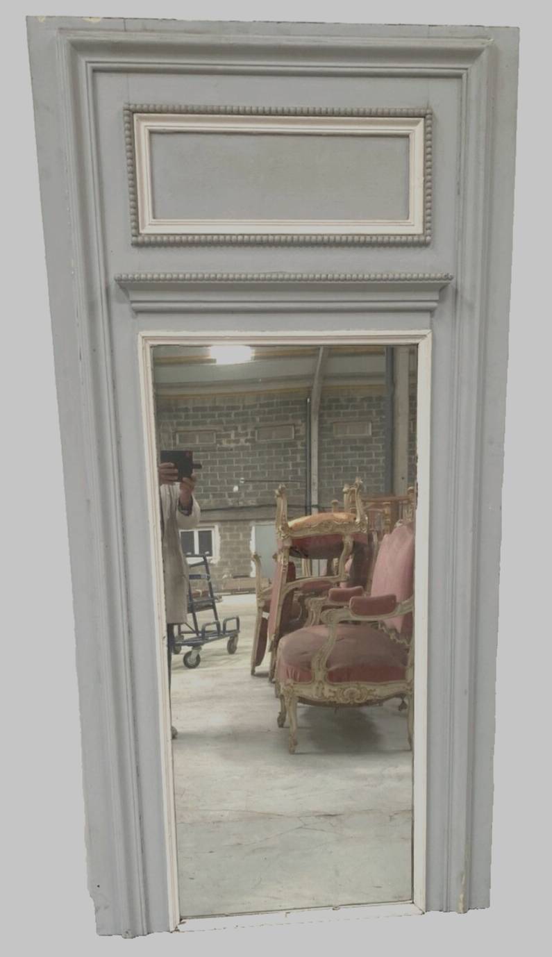 Louis XVI style trumeau in wood and patinated stucco 20th century