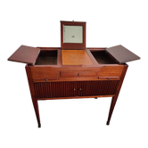Coiffeuse avec miroir et revêtement cuir
