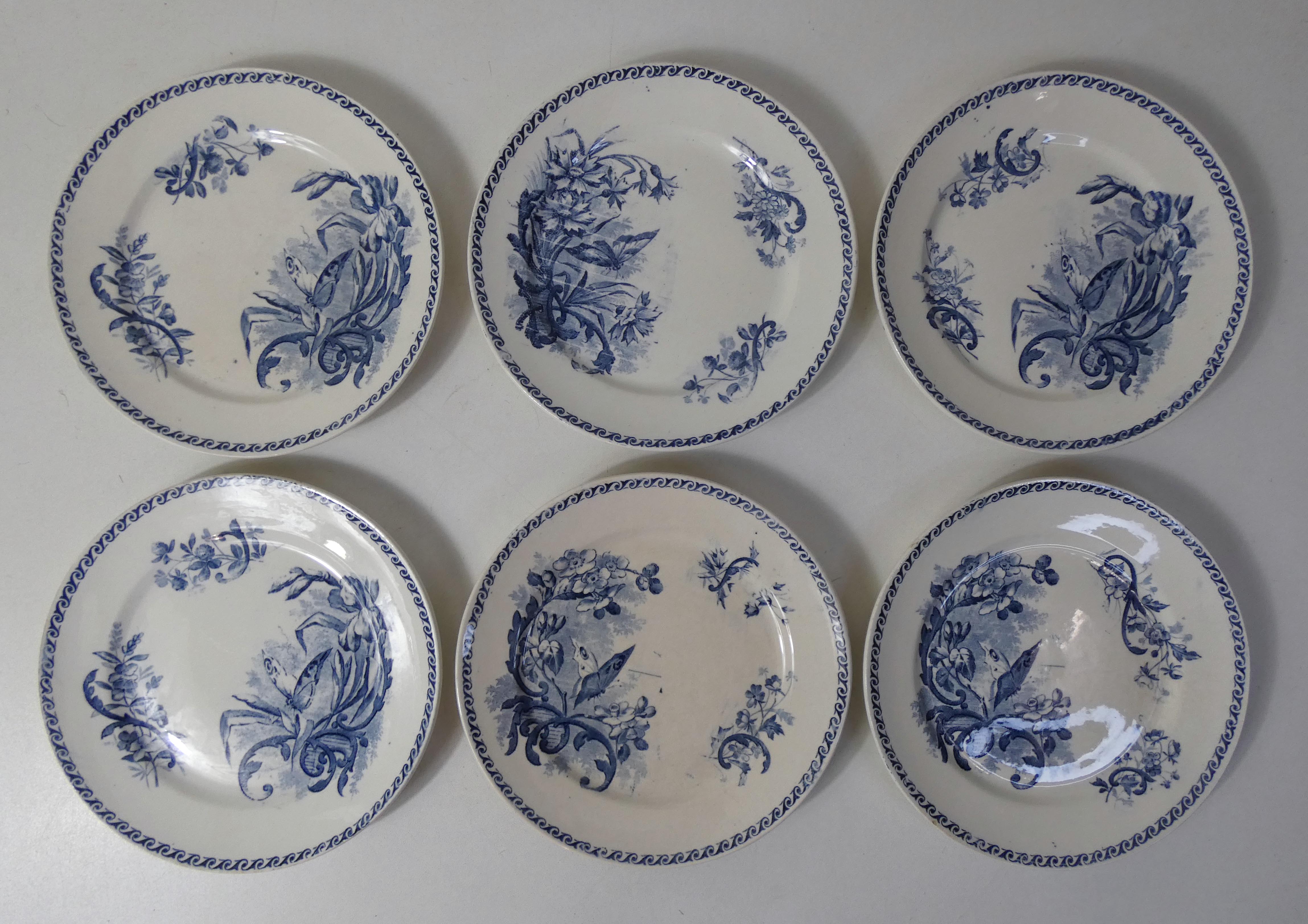 Iron earth 6 plates with butterfly entremets