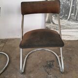 Pair of 1970 cantilever chairs, chrome