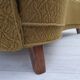 1960s, Danish 2-seater "Banan" sofa, green furniture wool, ash wood.