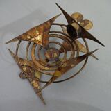 Brutalist Iron Candleholder by Henrik Horst, 1960s