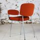 Vintage orange velvet armchair, 1970
