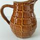Pichet Saint-Clément no. 7507 in caramel earthenware – Relief wickerwork decoration