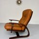 Antique "Panter" hanging armchair in Scandinavian design leather Westnofa an70