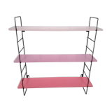3-tone pink matte black shelf 51x50x13 cm, 80s