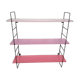 3-tone pink matte black shelf 51x50x13 cm, 80s