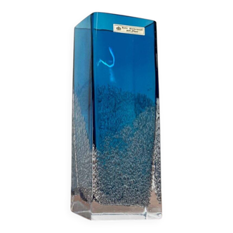 Mid-Century German Glass Block Vase by Ingrid Glas, Germany, 1960s