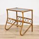 Vintage side table in rattan and bamboo – 1960s