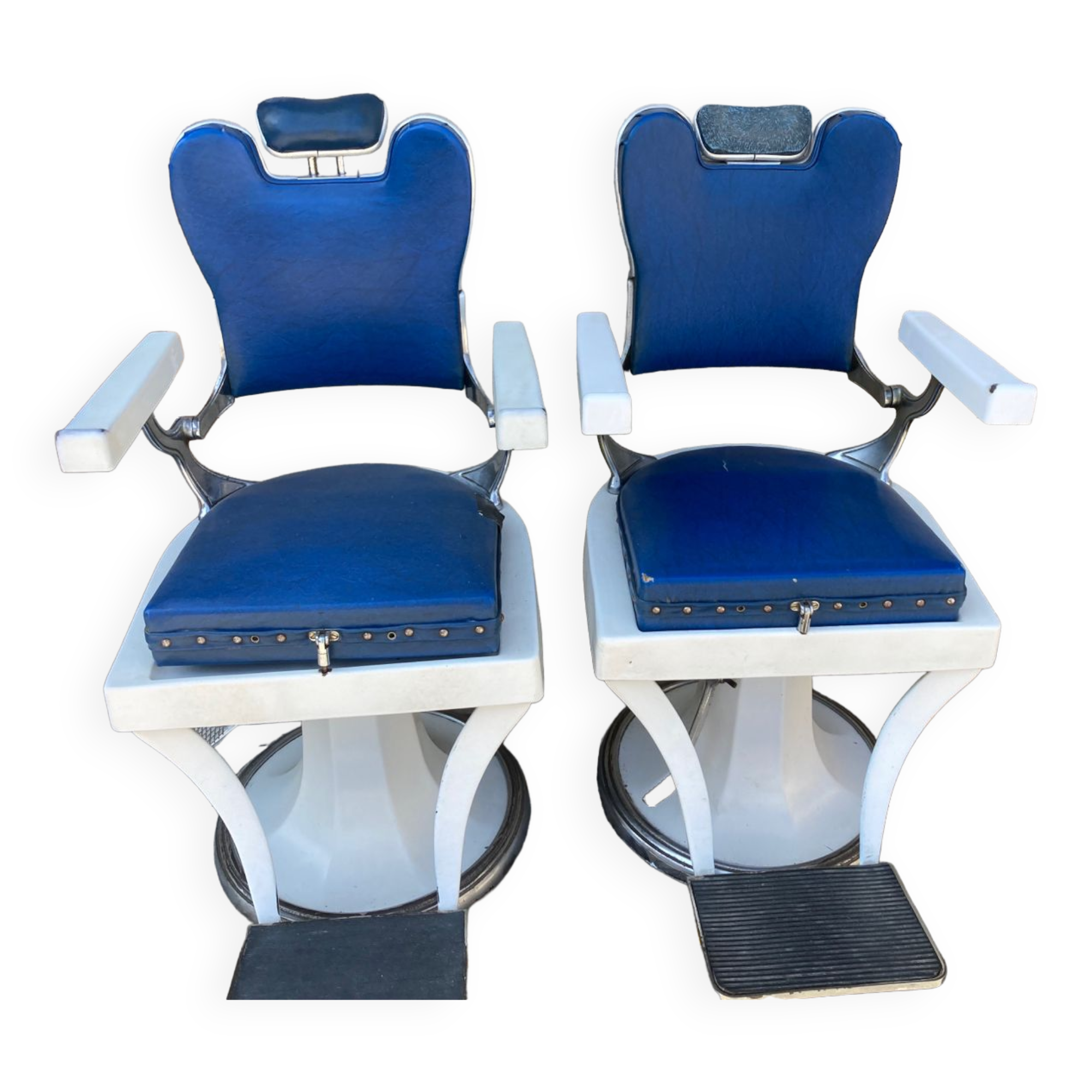 Pair of vintage hairdressing chairs