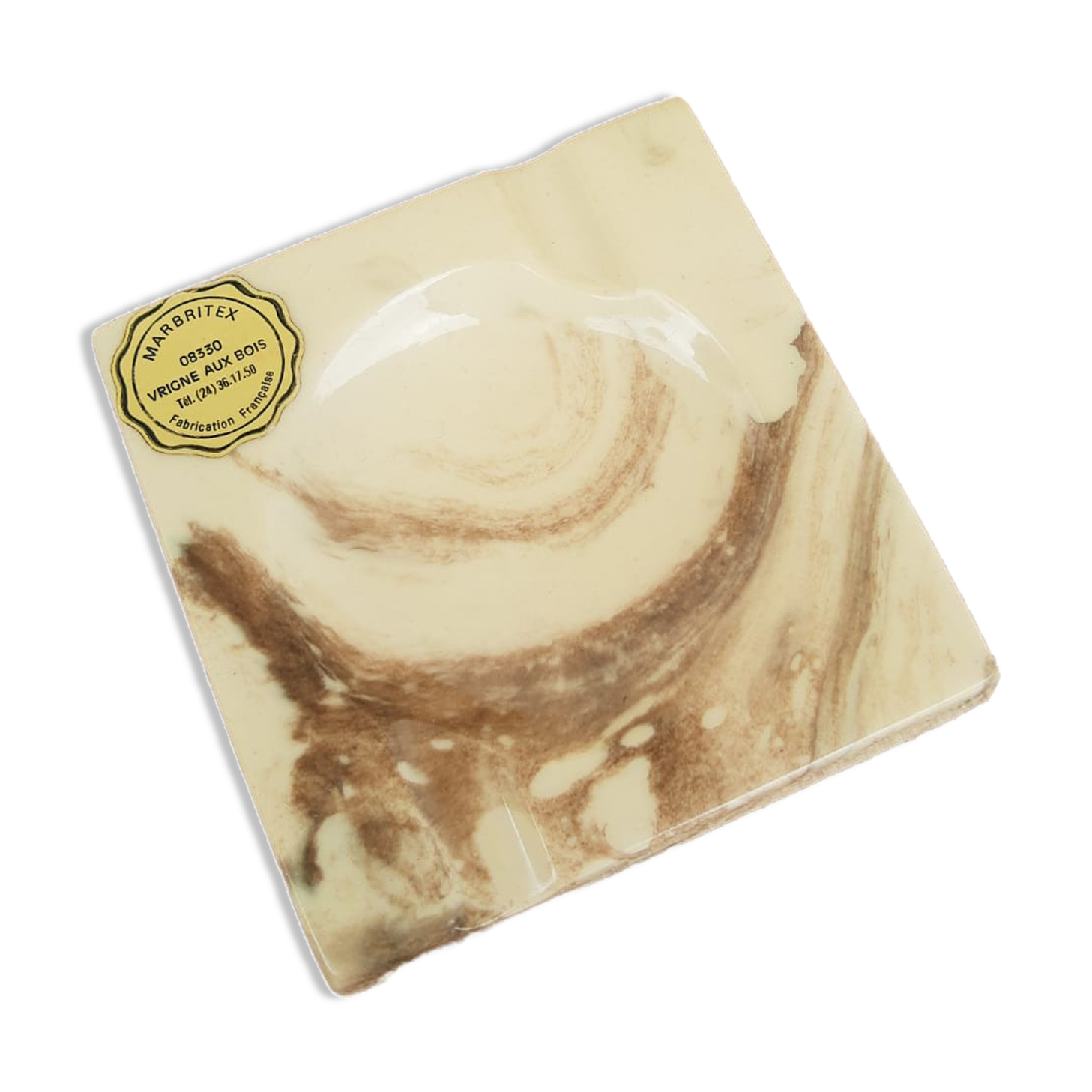Old vintage Marbritex France marble ashtray