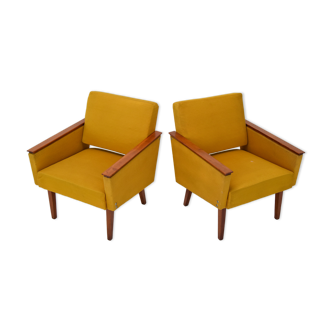Ensemble de deux fauteuils Tchécoslovaquie années 1960.
