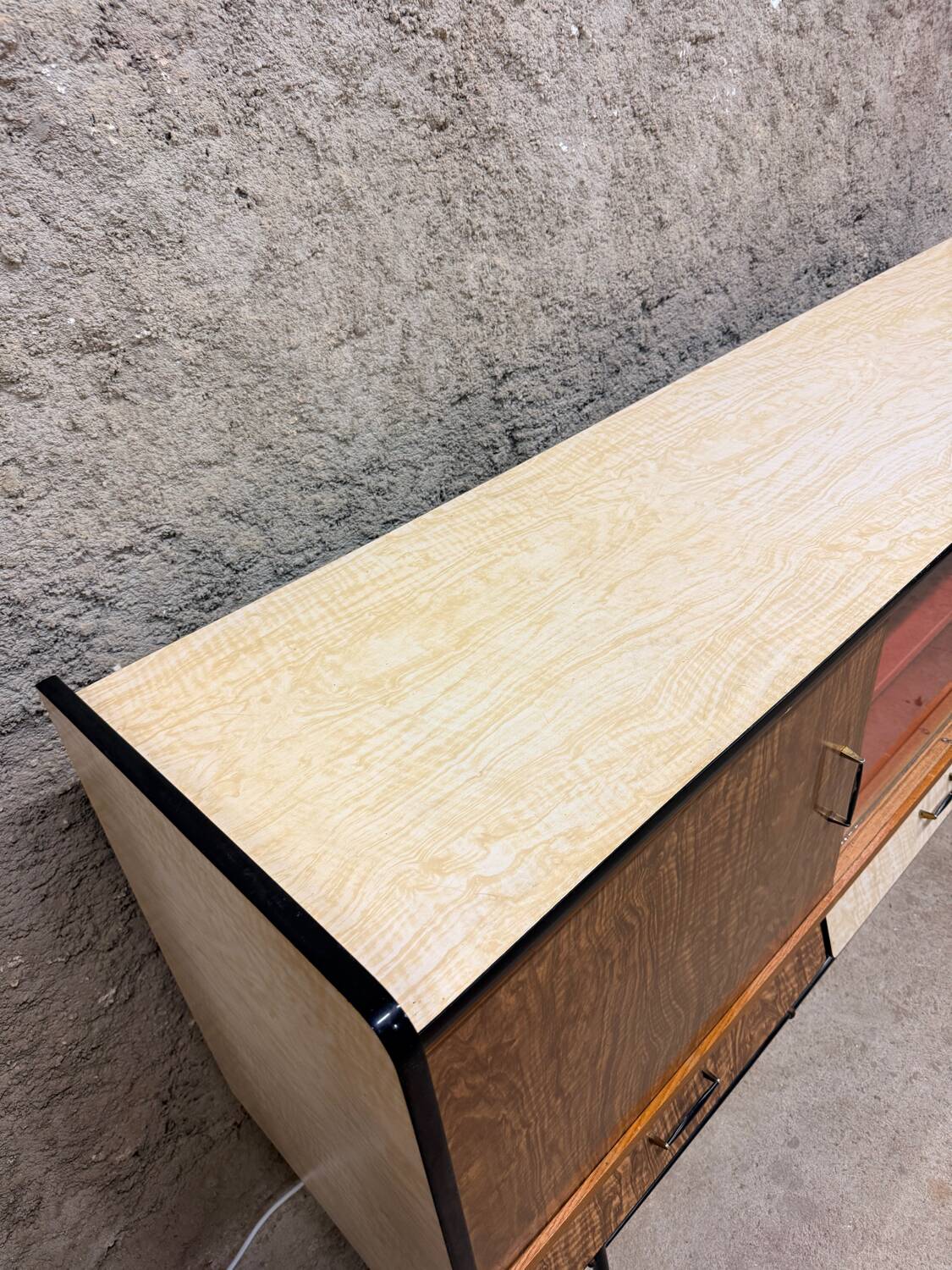 Vintage Formica sideboard from the 1960s/70s, Scandinavian Midcentury modern