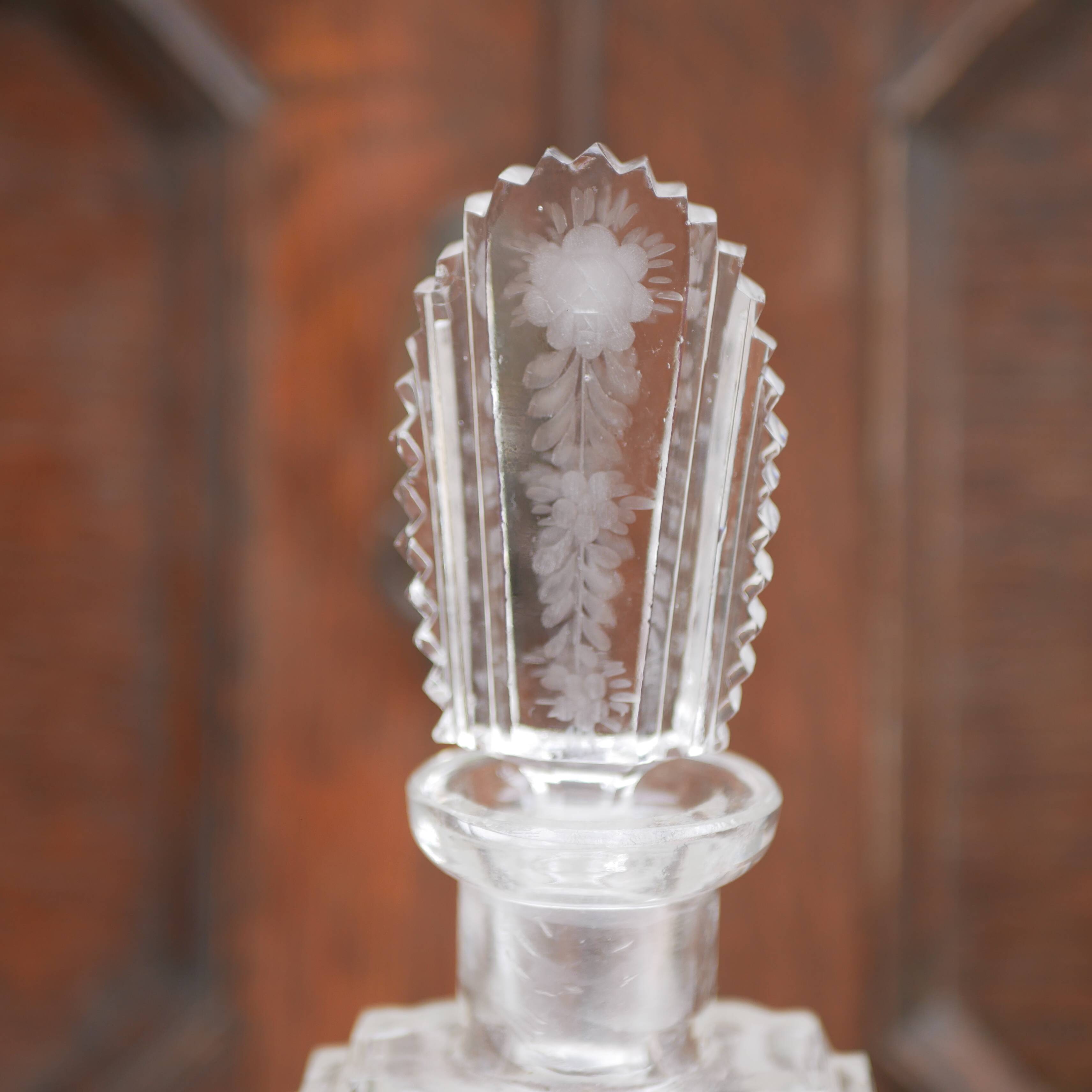 Bavarian liqueur decanter, six glasses and tray