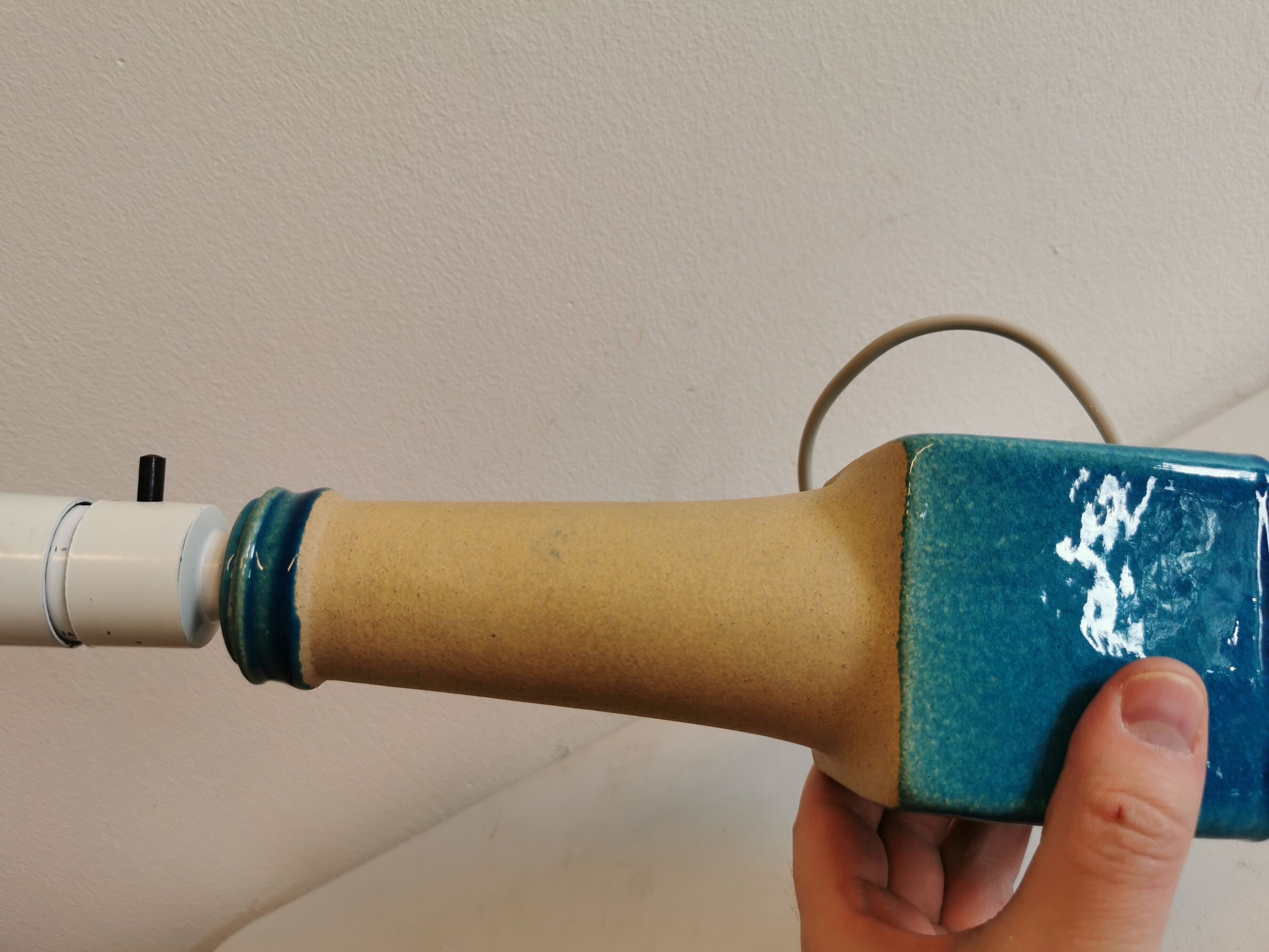 Table lamp, in ceramic, designed by Nils Kähler, for his, grandfather's company Hak