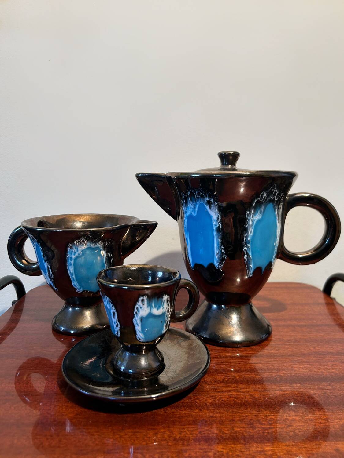 Vallauris ceramic tea service from the 1950s