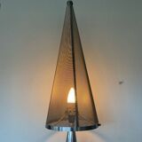 Large table lamp (108cm) designed by Kovacs and Sonneman for Escapade Paris vintage from the 80s in metal and chrome.