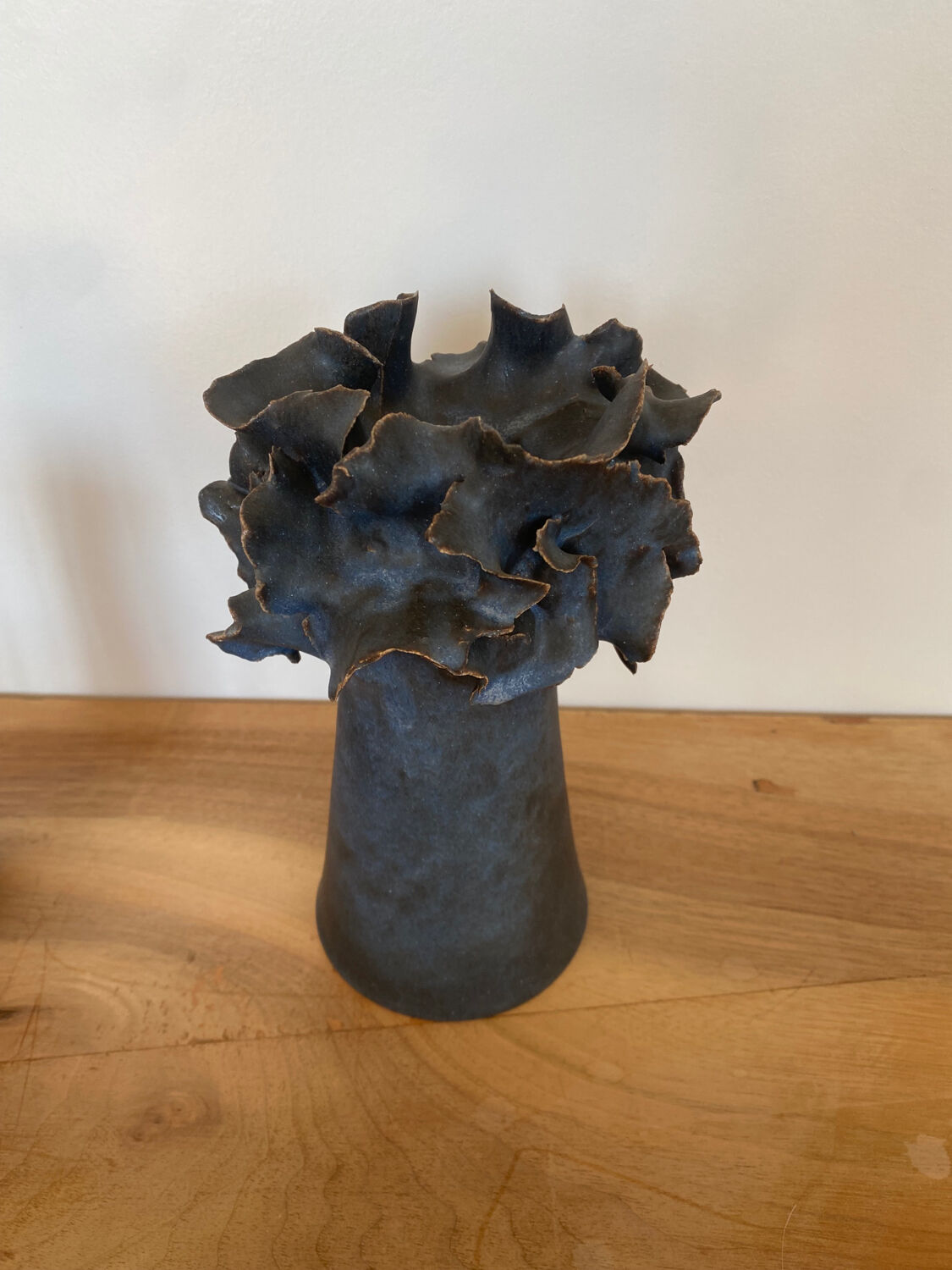 Blue contemporary ceramic vase