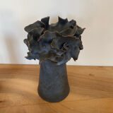 Vase céramique contemporaine bleu