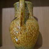 Handmade honey enamel pitcher