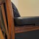 Rosewood sofa Gunnar Myrstrand for Källemo, black leather, 1960s