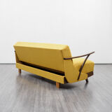50s convertible sofa, refurbished, yellow