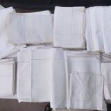 Lot de draps anciens en lin