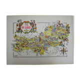Map of the Dde illustrated region of France Jacques Liozu Loire Valley