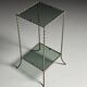 Faux bamboo side table metal