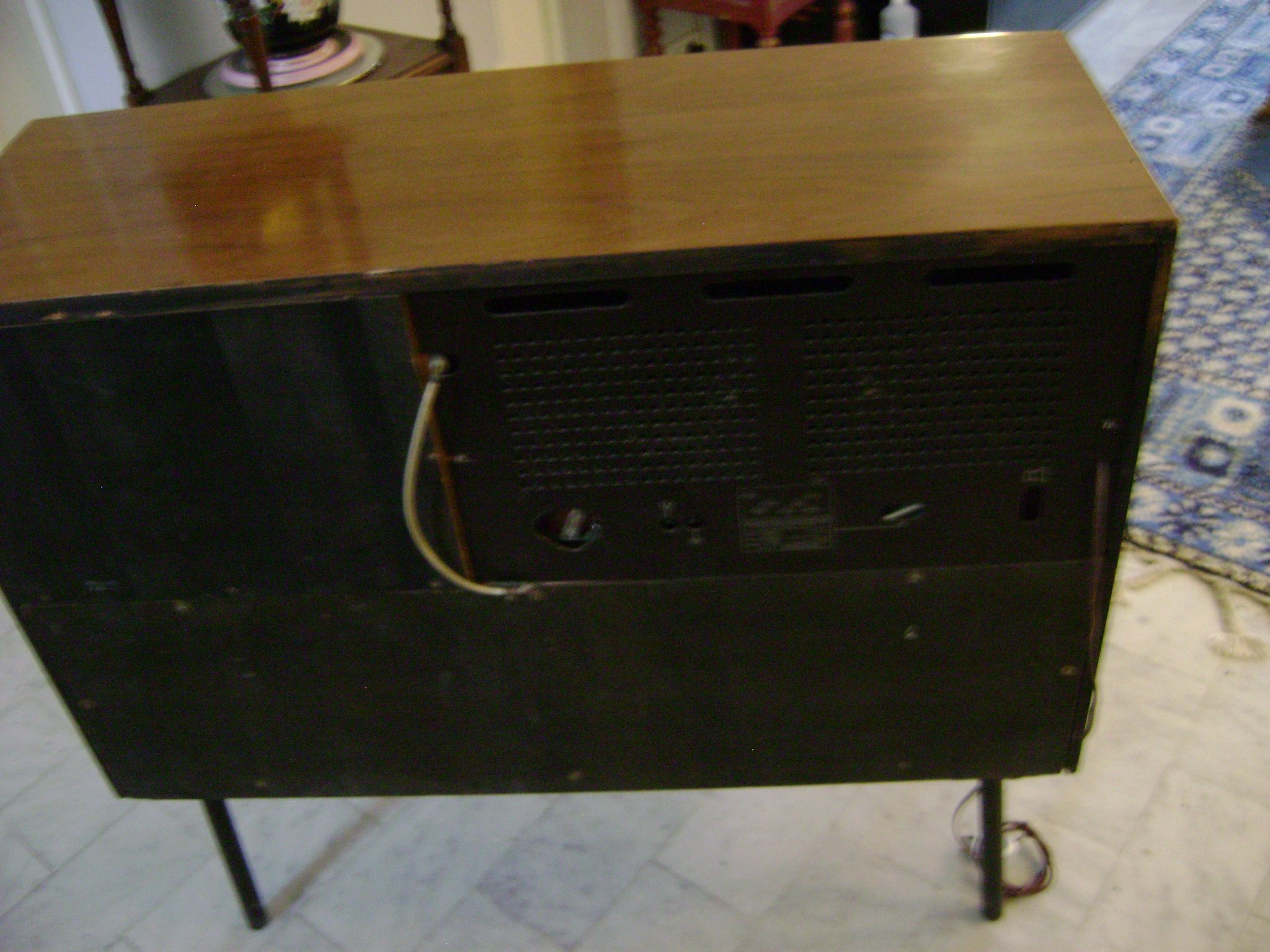 Radio furniture and record player "The Voice of His Master" from the 1950s
