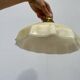 White and beige glass pendant light