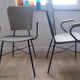 Pair of striped armchairs