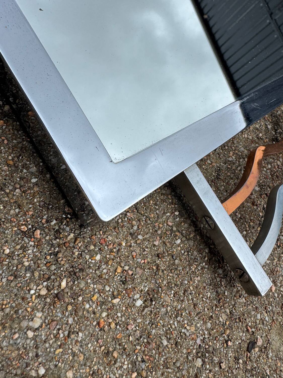 Chrome Art Deco mirror