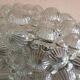 Round ceiling lamp in vintage bubbled glass 60s-70s
