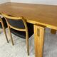 Scandinavian modernist brutalist pine rectangular dining table, 1960s