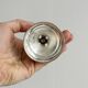 Set of 2 vintage silver-plated metal candle holders.