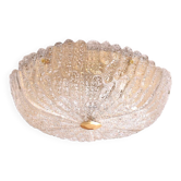 Carl Fagerlund crystal and brass ceiling lamp, Lyfa 1960s