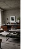 Vintage Mid-Century German Modern Leather Lounge Swivel Chair, 1960s