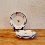 Set of 5 Digoin Sarreguemines Dauphine model dessert plates