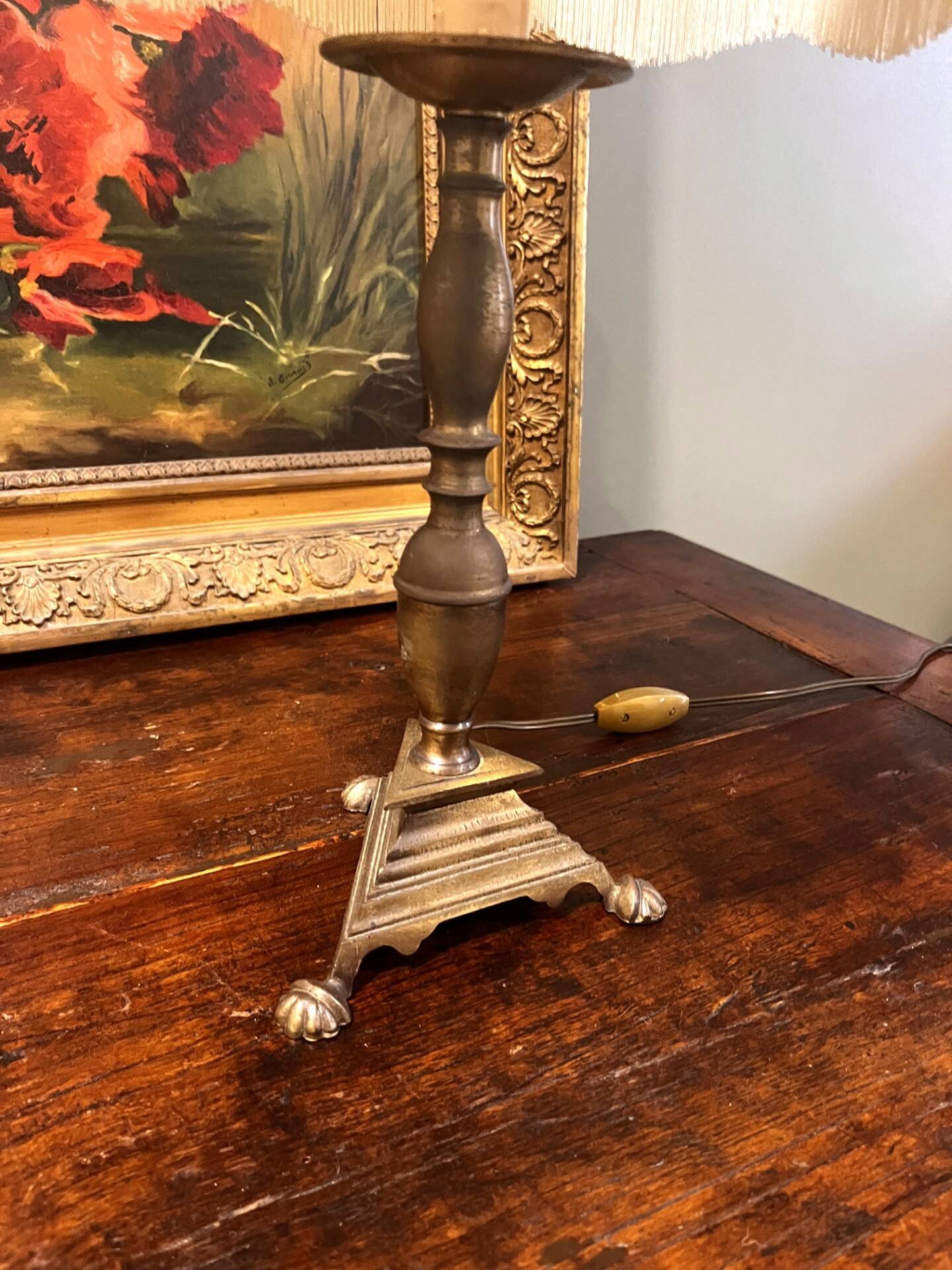 Antique brass lamp