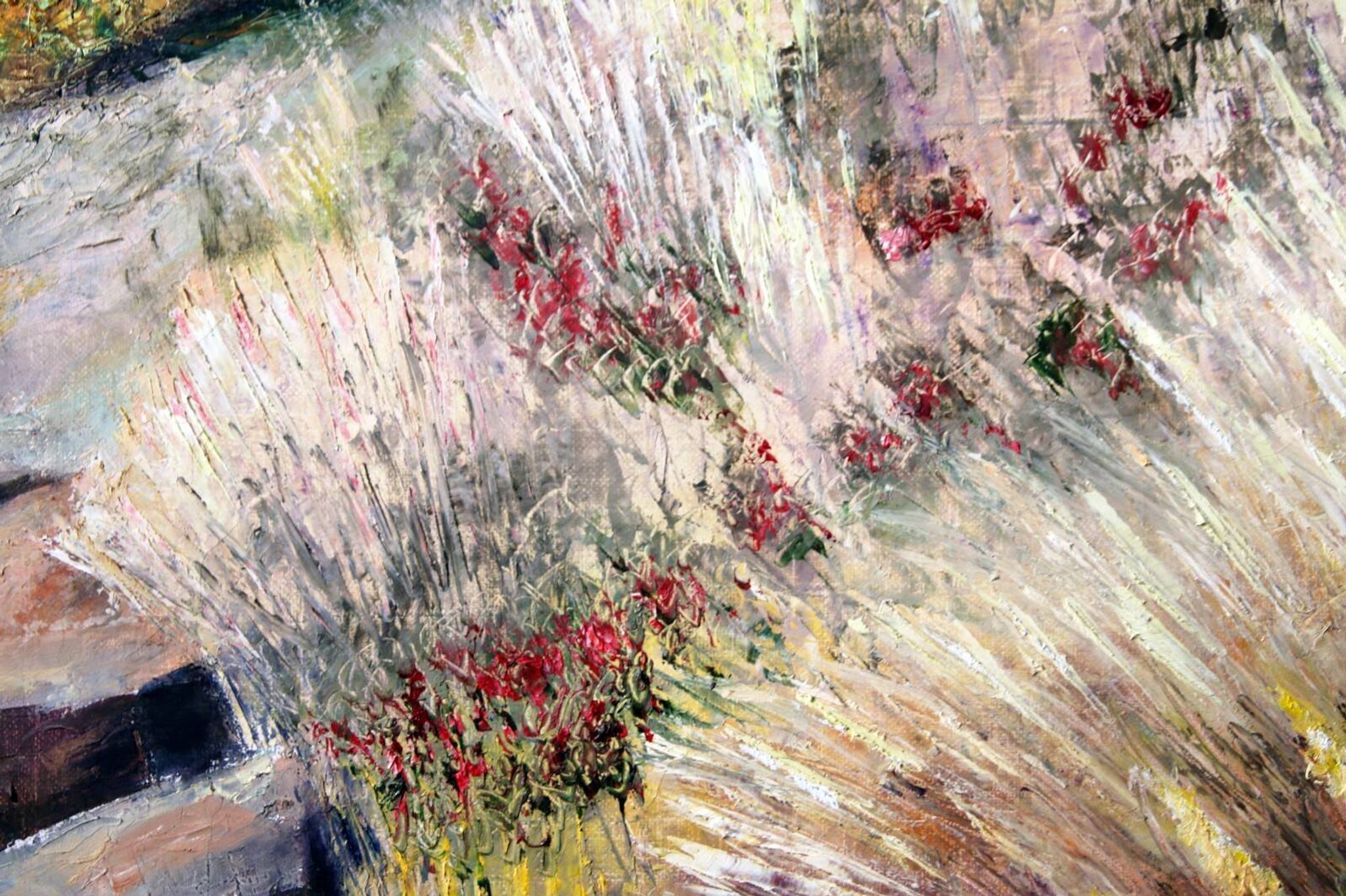 LOUIS DEL BIANCO born 1925 oil painting on canvas signed 73 x 100cm