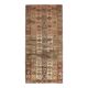 Vintage Turkish Hand-Knotted Wool Cotton Brown Runner 94x203