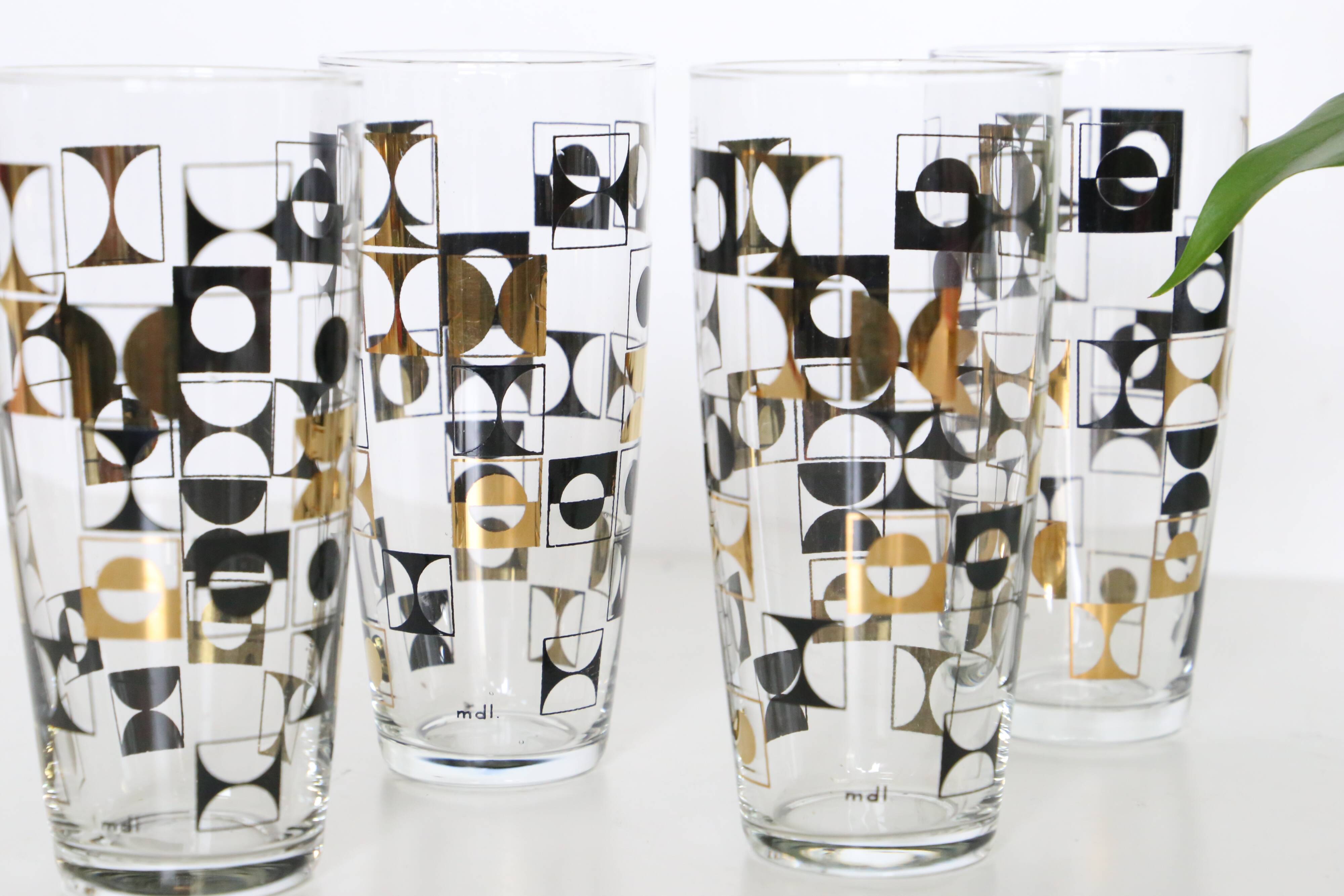 Set de 4 verres à long drink MBL années 60
