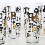 Set of 4 long drink glasses MBL, 60s