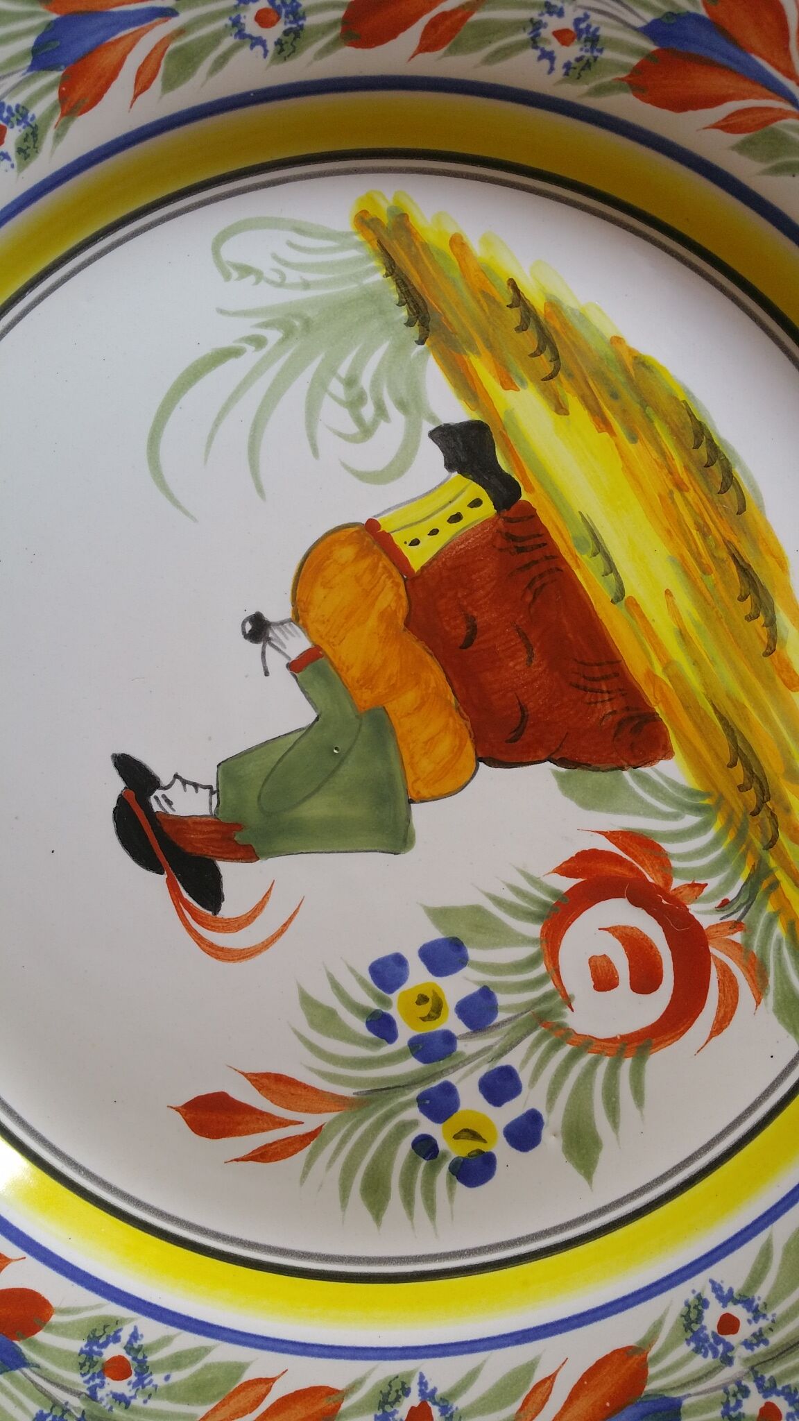 2 Breton Henriot plates from the Quimper earthenware factory