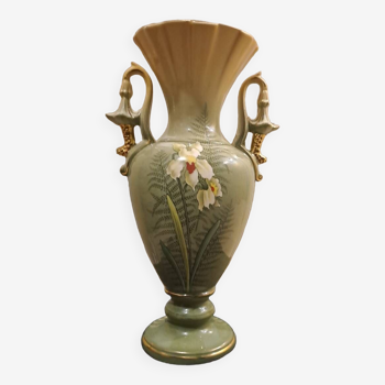 Vase barbotine fives lille art nouveau poppy flowers late 19th century early 20th century
