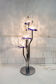 Lampadaire en verre de Murano et métal chromé