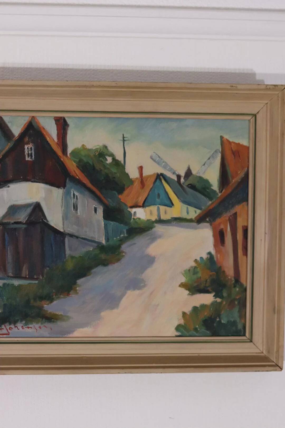 « Scène de village » par Alvar Johansson