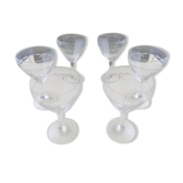 Set of 6 glasses in Porto or vintage aperitif in ground glass décor