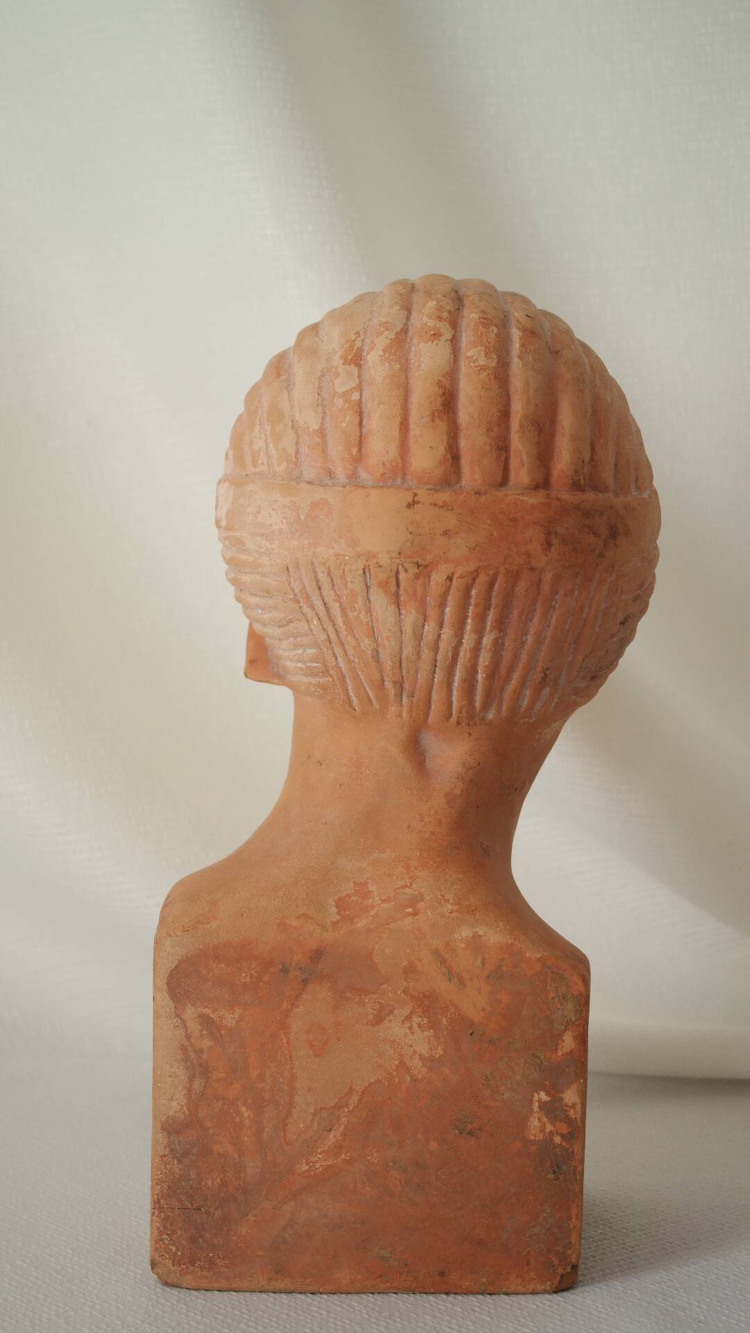 Ancient terracotta bust signed Beaulieu